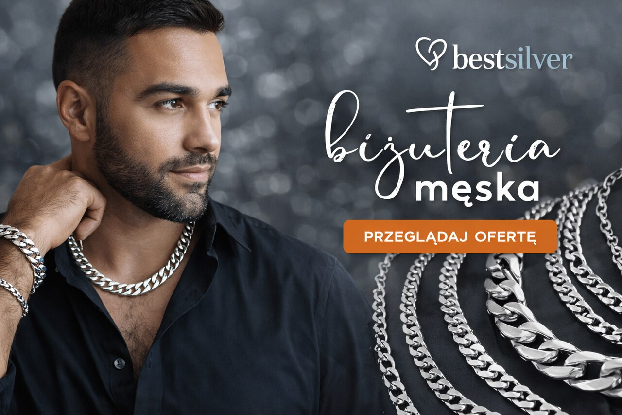 biżuteria męska srebrna